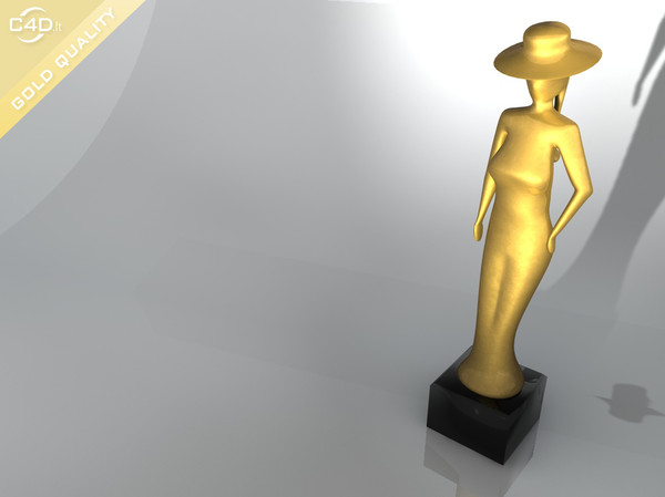sculpture mesh smoothable obj - Fashion woman sculpture by Videomeka